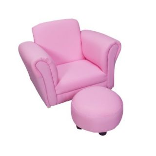 Kids Glider and Ottoman Set Childrens Pink Upholstered Rocking Chair and