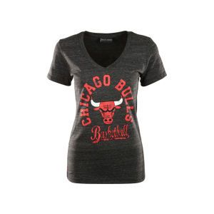 Chicago Bulls 5th & Ocean NBA Womens Arch Distressed T Shirt