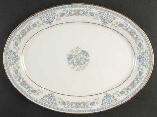 Oxford (Div of Lenox) Fontaine 13 Oval Serving Platter, Fine China Dinnerware  