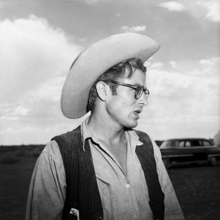 James Dean Right Side Profile In Cowboy Hat Set Of Giant 1955 Frank Worth Lithograph