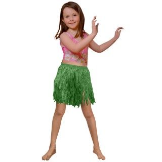 Child Green Mini Hula Skirt
