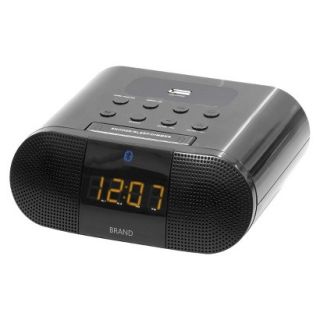 Bluetooth Clock Radio with USB Charging   Black (SCR1996)