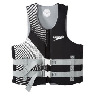 Speedo Adult Neoprene Lifejacket Black & White   Medium / Large