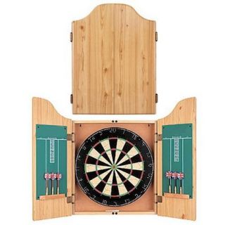 Bristle Dartboard with Wooden Cabinet   CABSETPL