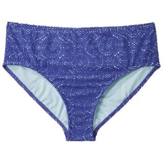 Womens Plus Size Crochet Hipster Swim Bottom   Cobalt Blue 22W
