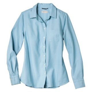 Merona Womens Favorite Button Down Shirt   Oxford   Blue   M