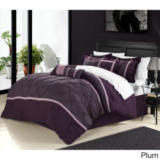 Chic Home Vermont 8 piece Comforter Set Purple Size Queen