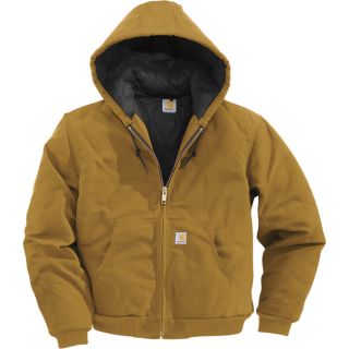 Carhartt Duck Active Jacket   Quilt Lined, Brown, 3XL Tall, Model J140