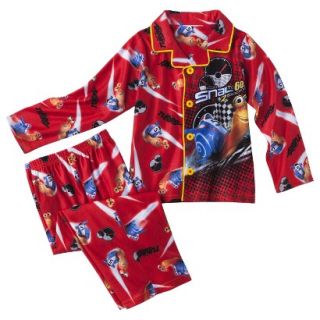 Dreamworks Turbo Toddler Boys 2 Piece Long Sleeve Button Down Coat Pajama Set  