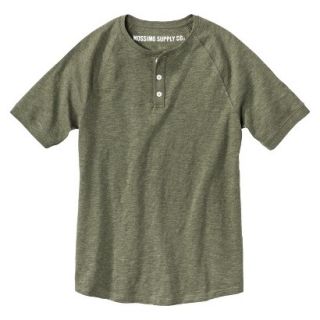 Mossimo Supply Co. Mens Short Sleeve Henley   Muddied Basil XXL