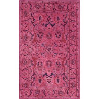 Nuloom Handmade Persian Overdyed Pink Wool Rug (5 X 8)