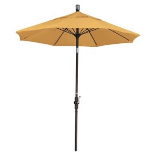 7.5 Aluminum Collar Tilt Crank Patio Umbrella   Yellow Olefin