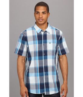 Rip Curl Brigade S/S Shirt Mens Short Sleeve Button Up (Blue)
