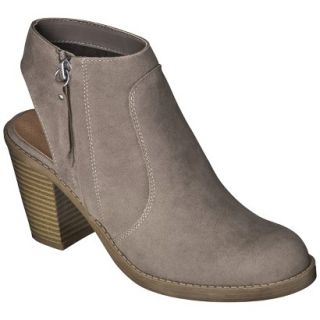 Womens Mossimo Kacie Open Heel Ankle Boots   Taupe 9