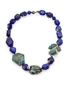 Alexis Bittar Elements Maldivian Lapis, Chrysocolla & Crystal Strand Necklace  