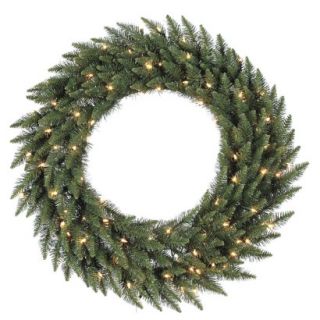 Pre Lit Camdon Fir Wreath   Clear Lights (48)
