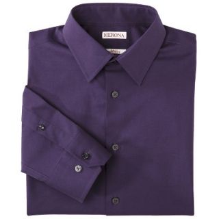 Merona Mens Tailored Fit Dress Shirt   Purple XXL