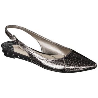 Womens Sam & Libby Ilana Pointed Toe Sliver Wedge Flat   Pewter 11