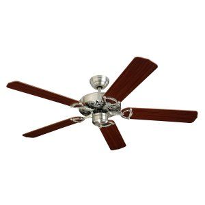 Monte Carlo MON 5OR52EP English Pewter Ornate 52 5 Blade Mahogany Ceiling Fan