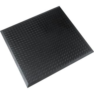NoTrax Diamond Top Interlock Floor Mat   36 Inch x 31 Inch Single, Black, Model