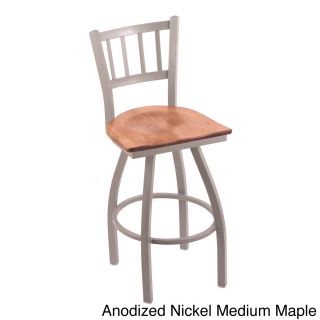 Steel Frame And Maple Bar Stool