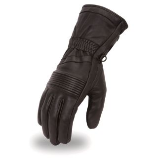 First Classics Mens Windproof Motorcycle Gloves   Black, XS, Model FI124GL