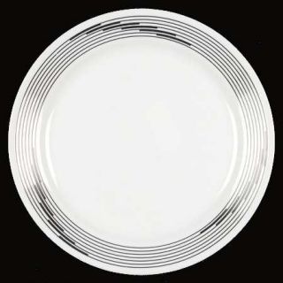 Corning Optic Dinner Plate, Fine China Dinnerware   Corelle,Black Geometric Band