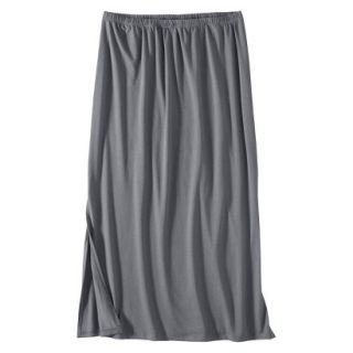 Mossimo Womens Plus Size Double Slit Maxi Skirt   Gray 3