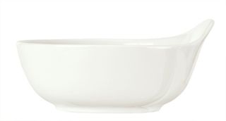 Syracuse China 4 1/2 oz Royal Rideau Pyramid Bowl   Round, Handle, White