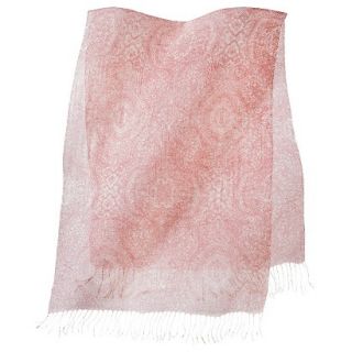 Merona Paisley Print Fashion Scarf with Fringe   Pink