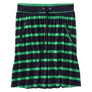 Merona Womens Front Pocket Knit Skirt   Navy/Green   XXL