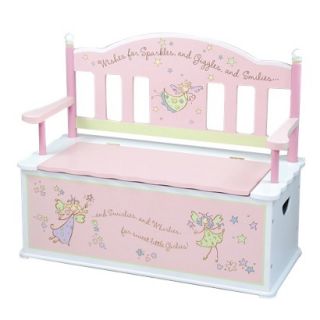 Kids Bench Levels of Discovery Fairy Wishes Bench Seat with Storage   Pastel