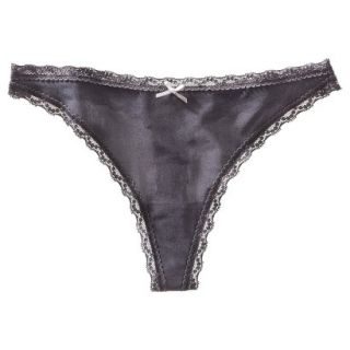 Gilligan & OMalley Womens Lace Micro Thong   Bankers Gray S