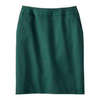 Merona Womens Doubleweave Pencil Skirt   Green Marker   2