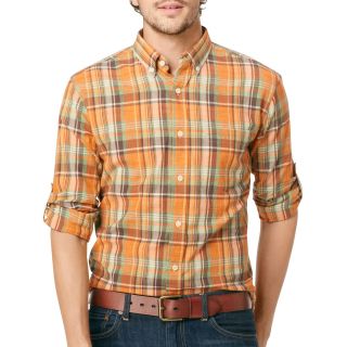 G. H. Bass Long Sleeve Shirt, Orange, Mens