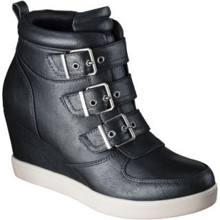 Womens Mossimo Katley Sneaker Wedges   Black 8.5