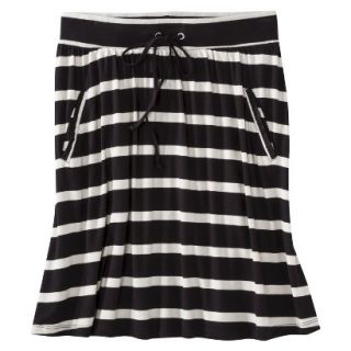 Merona Womens Front Pocket Knit Skirt   Black/White   XXL