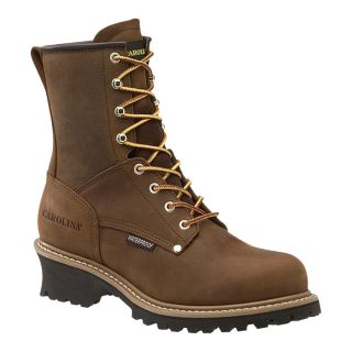 Carolina Waterproof Logger Boot   8 Inch, Brown, Size 7 1/2 Extra Wide, Model