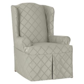 Sure Fit Durham Wing Chair Slipcover   Sage
