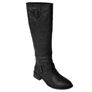 Womens Journee Collection Buckle Detail Boot   Black (7)