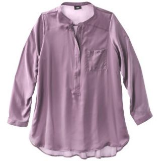Mossimo Womens Plus Size Long Sleeveless Tunic Top   Purple 1