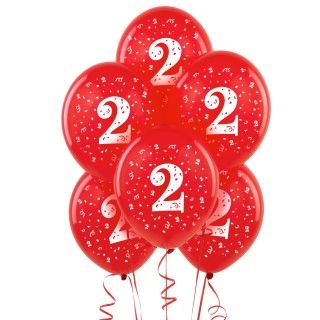 Red with 2 Matte Balloons