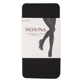 Merona Control Top Opaque Womens Tights   Black S/M