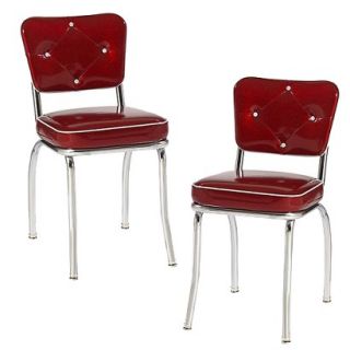 Dining Chair Lucy Diner Chair   Red   Set of 2