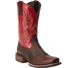 Mens Ariat Crossbred   Brown Oiled Rowdy/Mega Red Full Grain Leather Boots