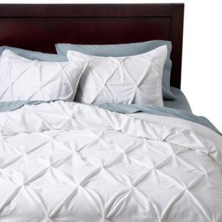 Threshold Pinched Pleat Duvet Cover Cover Set   White (King)