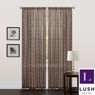 Lush Decor Lush Decor Brown 84 inch Leopard Curtain Panel Brown Size 54 x 84