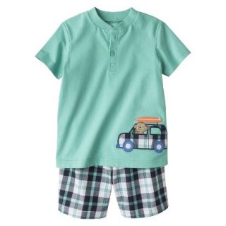 Just One YouMade by Carters Newborn Boys 2 Piece Set   Turquoise/Dark Grey 12