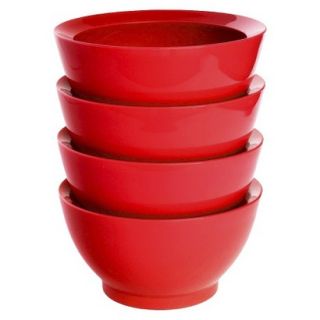 Calibowl 20 Ounce Spill Proof Bowl   Red (Set of 4)