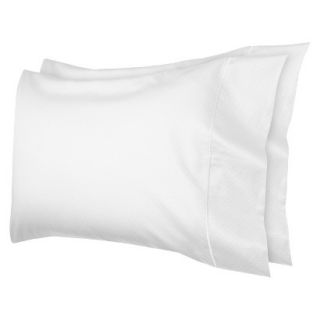 Fieldcrest Luxury 500 Thread Count Geo Pillowcase Set   True White (King)